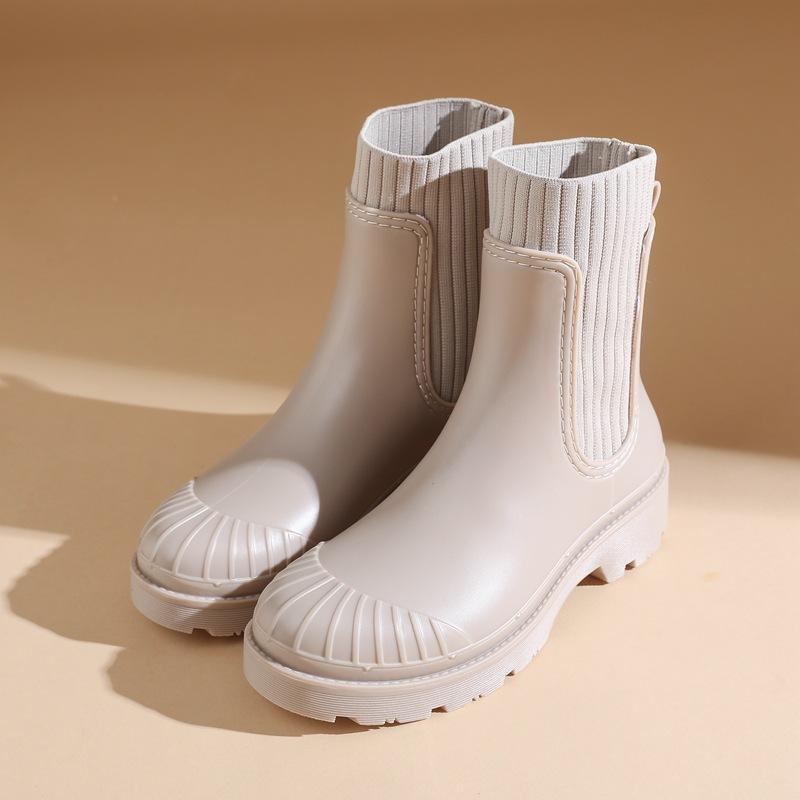 

Fashion rain shoes women s flying woven mouth comfortable water shoes wear versatile comfortable rain boots waterproof work shoes 41