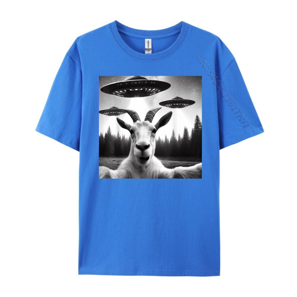 Goat Selfie With Alien UFO Funny Goat Gifts For Men Women 3d Printed T Shirts Clothes Creative