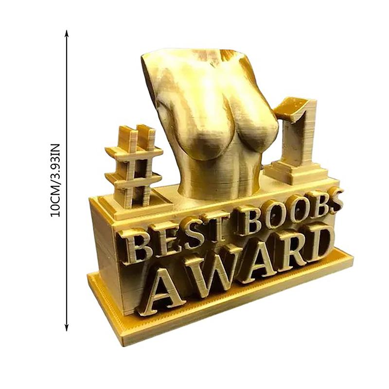 Best Ass Award Creative Best Boobs Award Gold Ornament Trophy Statue Funny Creativity Resin Home Decorations Gifts