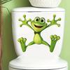 Toilet Lid Stickers, Cartoon Frog Design,Waterproof Bathroom Wall Decal, Removable Wall Stickers for Toilet Tank And Ceramic Tile