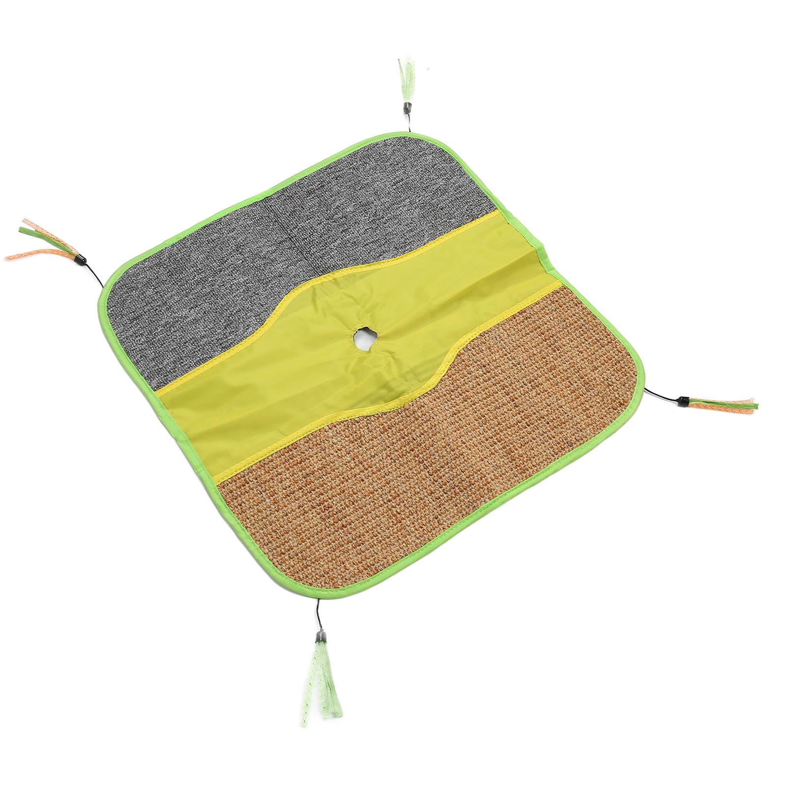 

Cat Scratch Play Mat Multifunctional Interesting Sisal Cat Scratching Pad Rug with Strings for Cat Kitten