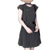 Summer new French temperament celebrity high-end polka dot sleeveless dress women's waist and thin short skirt