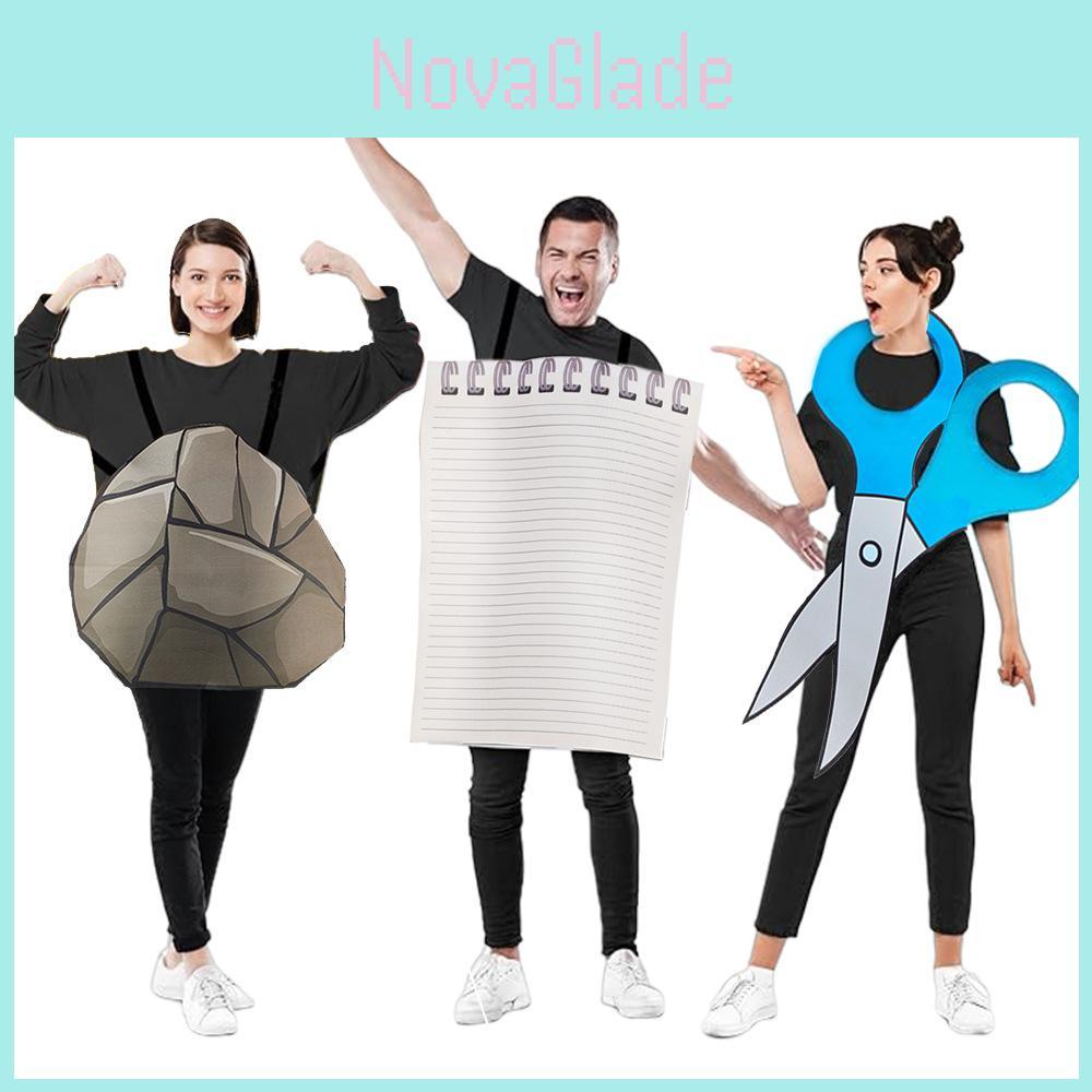 Zabawny i wyjątkowy zestaw kostiumów Halloweenowych Kamień Papier Nożyce na imprezy i występy