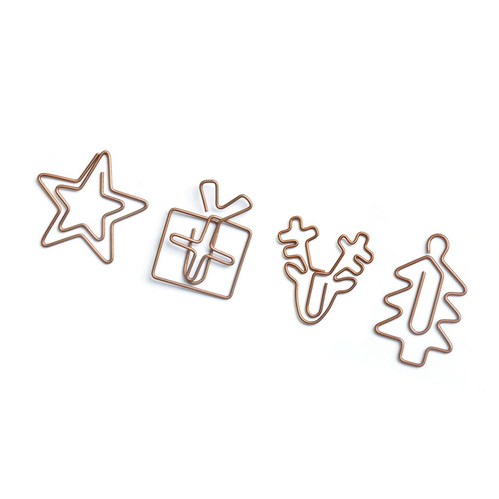 100Pcs Cute Paper Clips Retro Christmas Style Exquisite Color Wide Application Kids Paper Clips for 