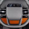 ABS Carbon Fiber Look Steering Wheel Cover Trim For Li Lixiang L6 2024 2025 Decoration Accessories