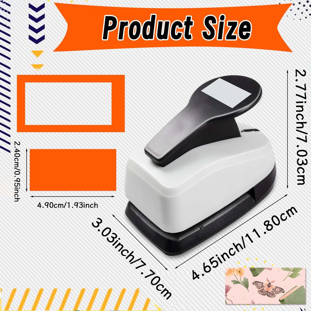 Rectangular Paper cutter tool for crafts Hole Punchers 50mm 38mm 25 mm Rectangle Shapes for paper craft scrapbook card making