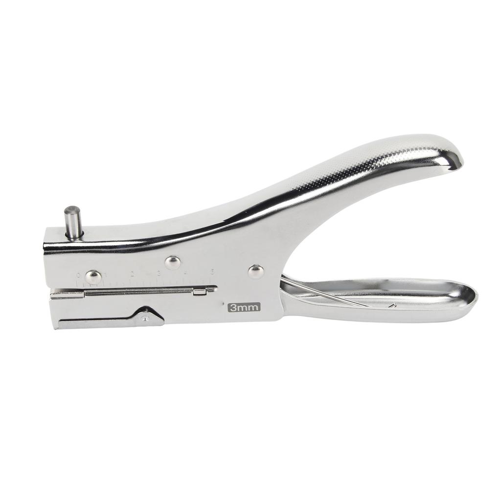 Single Hole Punch Deep Penetration Labor Saving Handheld Metal 3mm  Hole Puncher for Paper Cardbo