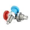 M8 M10 M12 M16 M20 M24 Fine Thread Black Self Locking Index Bolts Plastic Knob Stainless Steel Indexing Plunger With Nut