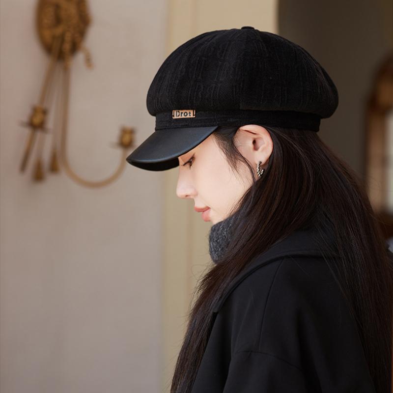 Nový osmiúhelníkový baret s vaflovou vazbou, retro všestranná malířská čepice, venkovní módní čepice newsboy, vhodná pro ženy