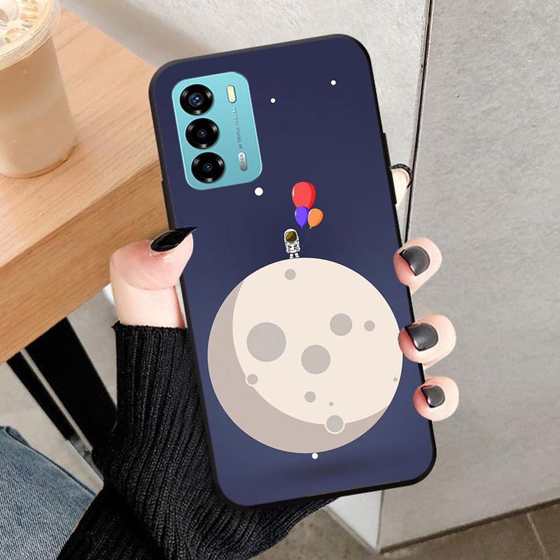 For ZTE Blade V40 Vita Case 8045 6.75" Animal Cartoon Soft Silicone Funda for ZTE Blade V40 Vita Phone Cover V40Vita Black Coque