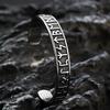 Viking Symbol Stainless Steel Retro Open Cuff Bangle Nordic Style C Bracelet