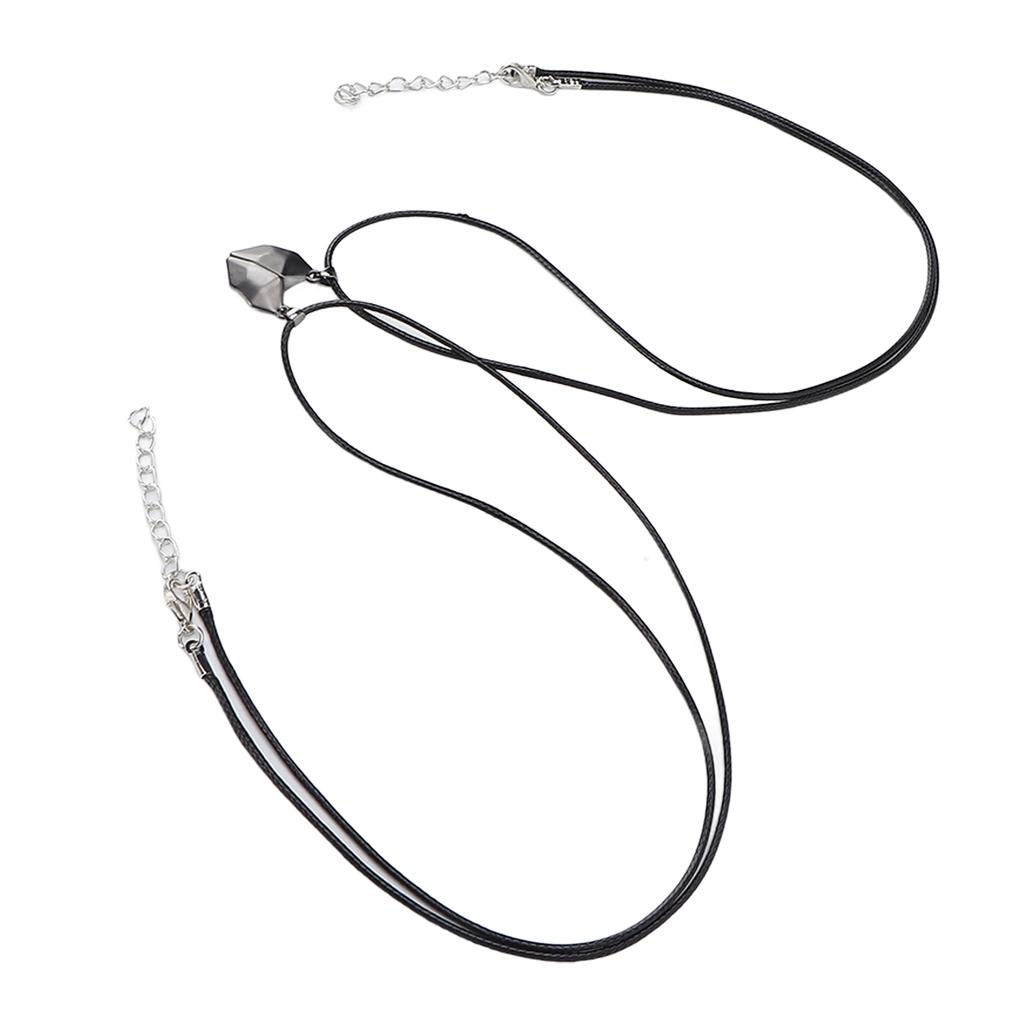 Couples Necklace Adjustable Size Magnetic Pendant Design Heart Shaped Matching NecklaceCombination 1