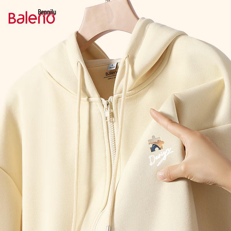 Baleno Men's Casual Hooded Cardigan Sweatshirt Jacket
