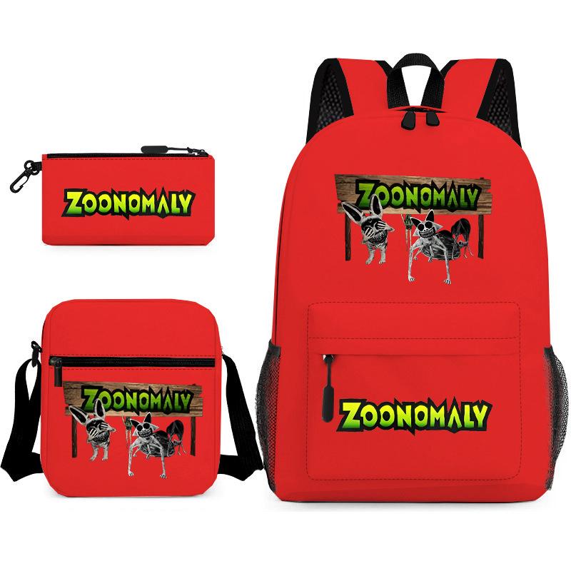 Deformed Zoo Surrounding Primary School Students Schoolbag Trend Starry Sky Backpack Leisure Three-piece Set