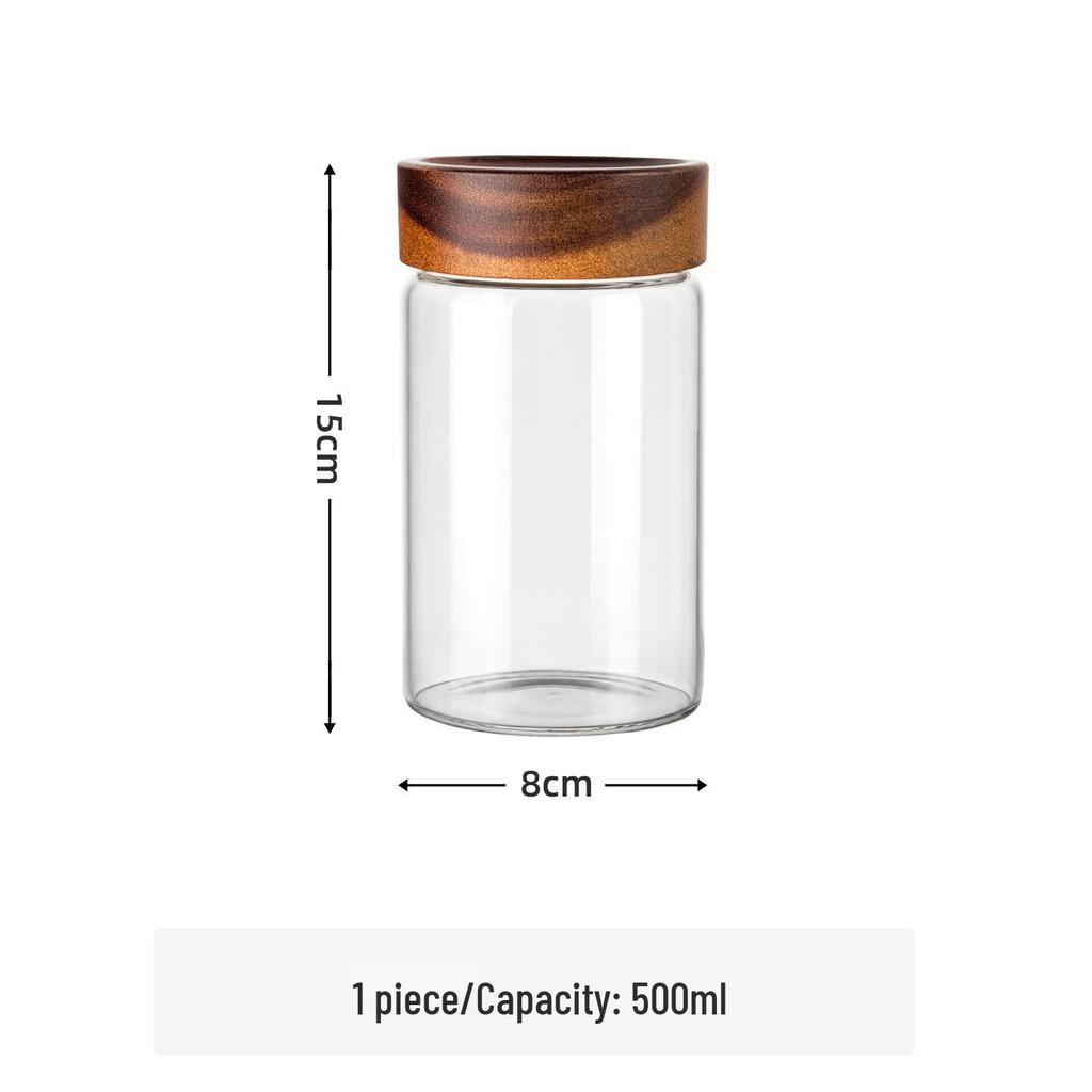 Food Grade Sealed Glass Storage Jar for Tea, Coffee & More