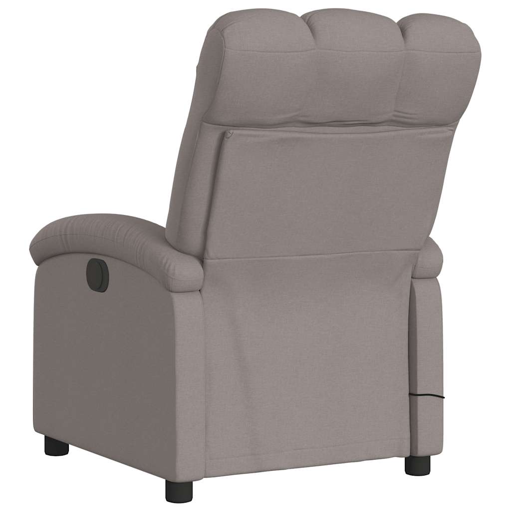 Electric Massage Chair Taupe Fabric