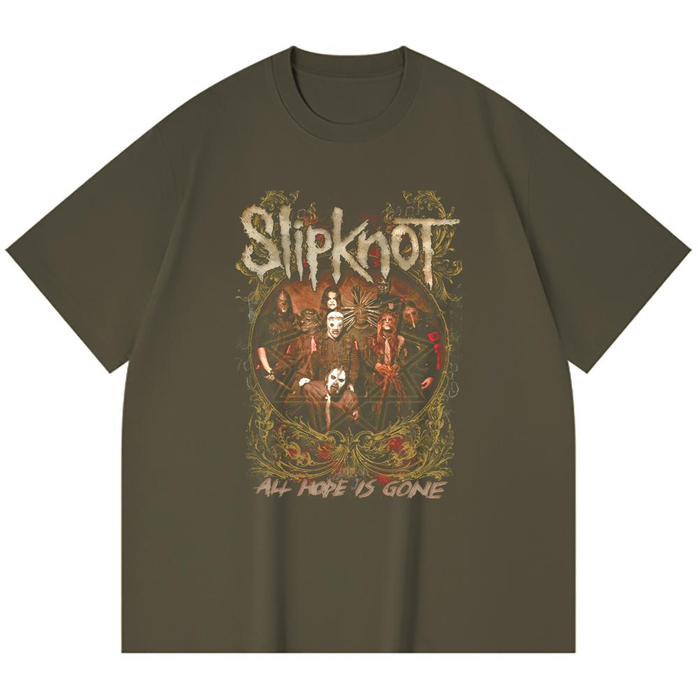 230 Gsm 100% Cotton Heavy Metal T-Shirt Rock Band Popular Music Print Unisex Heavy Cotton T Shirt