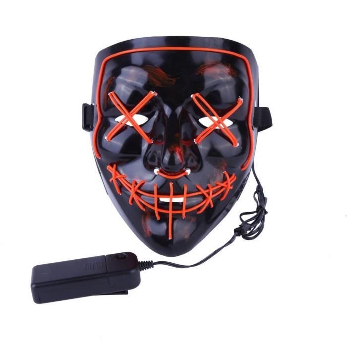 Masque LED Light up de Purge pour Halloween - Rouge