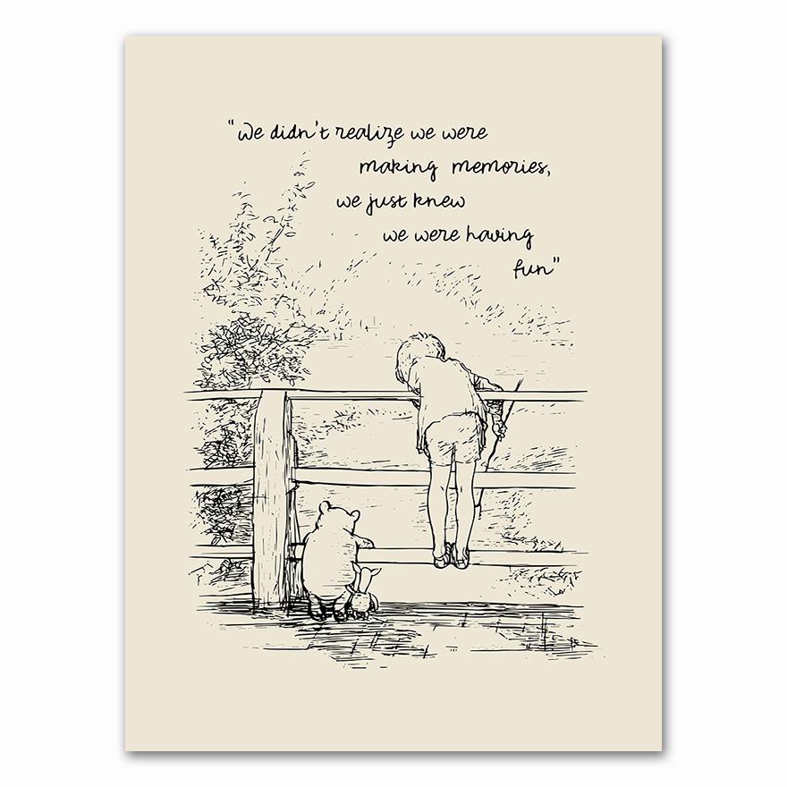 Bear cartoon simple family decorative painting  hight quality canvas painting Art Decor  No Frame