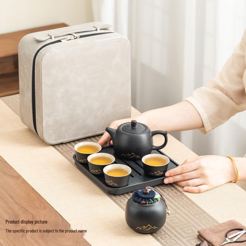 Chaxun Black Pottery Kung Fu Tea Set