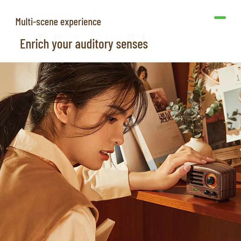 Mao Wang MW-2 Vintage Wooden Portable Bluetooth Speaker (CN Version)