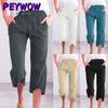 Pantaloni e capris con stampa tinta unita casual alla moda da donna