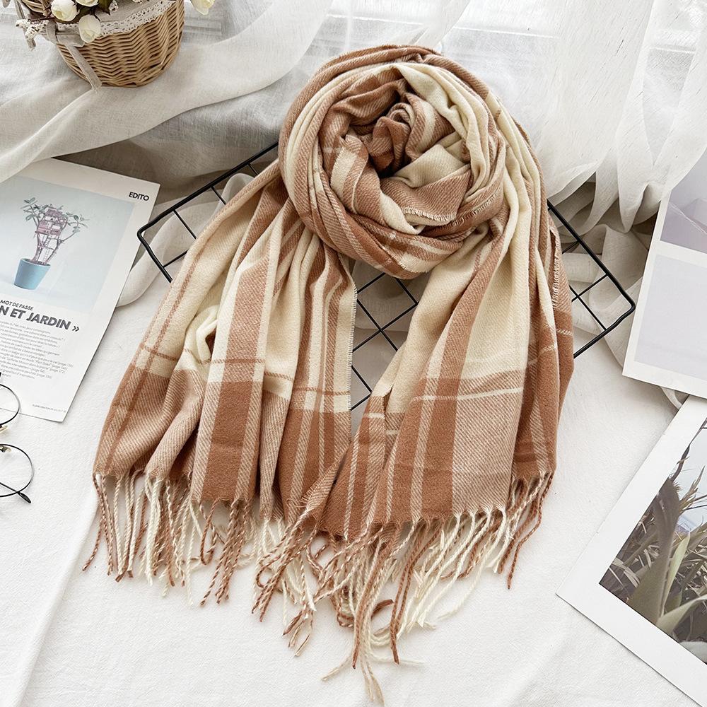 Cozy Warm Women Winter Casmir Şal Eşarfă Pashmina