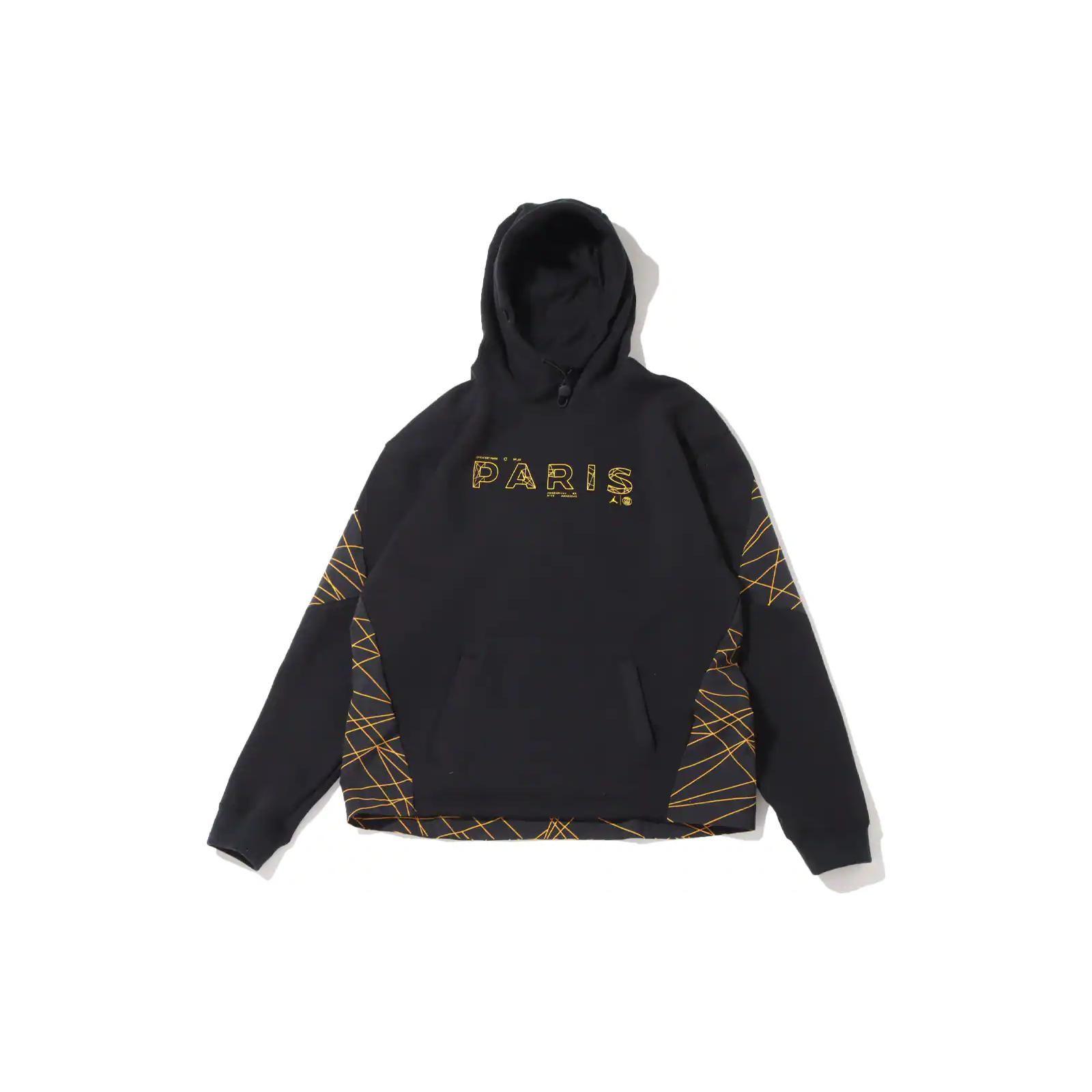 

Jordan x Paris Saint-Germain Lines Fleece Pullover Hoodie (Asia Sizing) Black/Tour Yellow Men Streetwear DV0614-010 S
