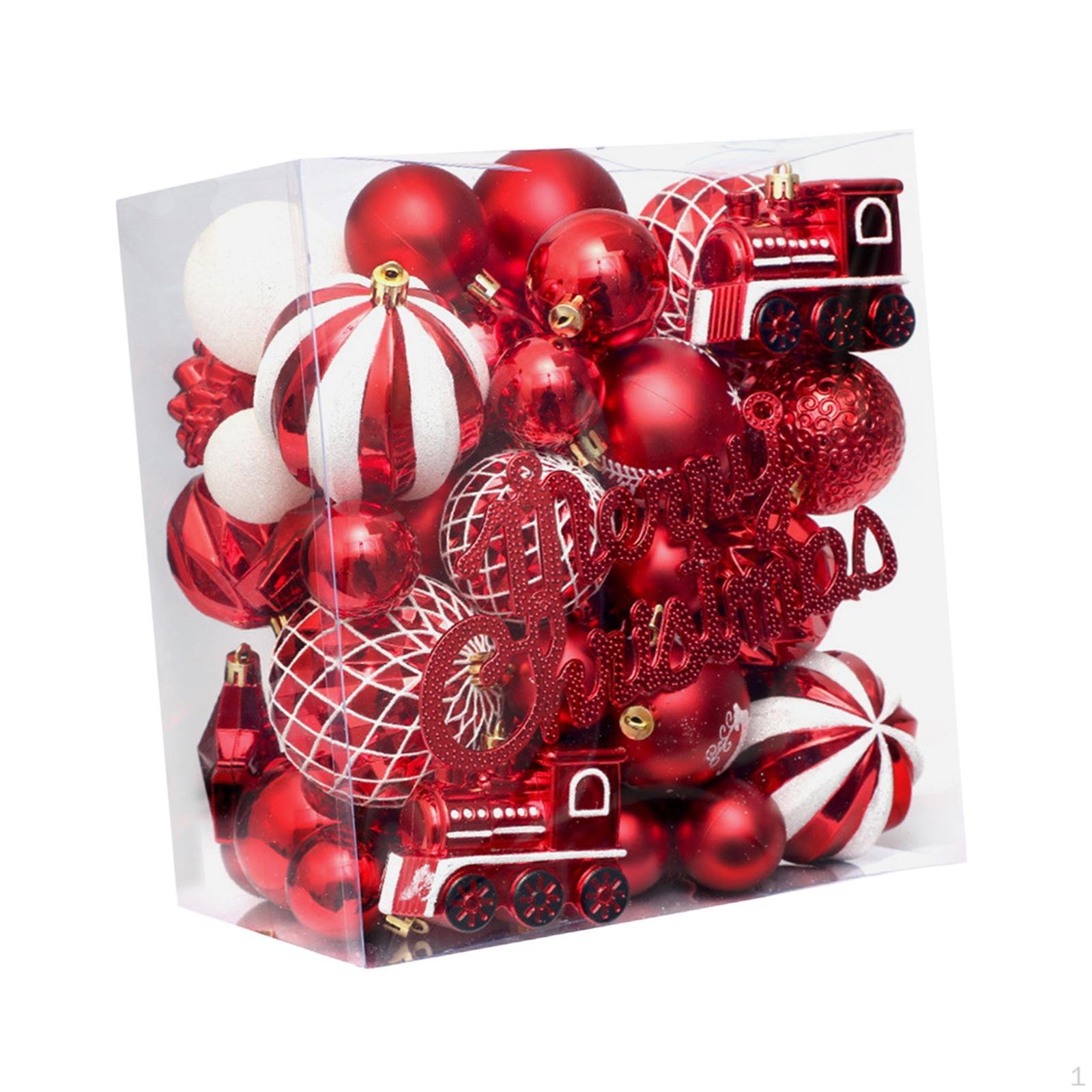 

65 праздничных безделушек для украшения рождественской елки для домашнего кафе Red White