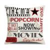 New Home Retro Movie Subtitle Sofa Office Linen Pillow Cover Cushion Cover