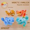 Plush Animal Keychain With Magnetic Color Changing Chameleon For Cute Gift And Decoration