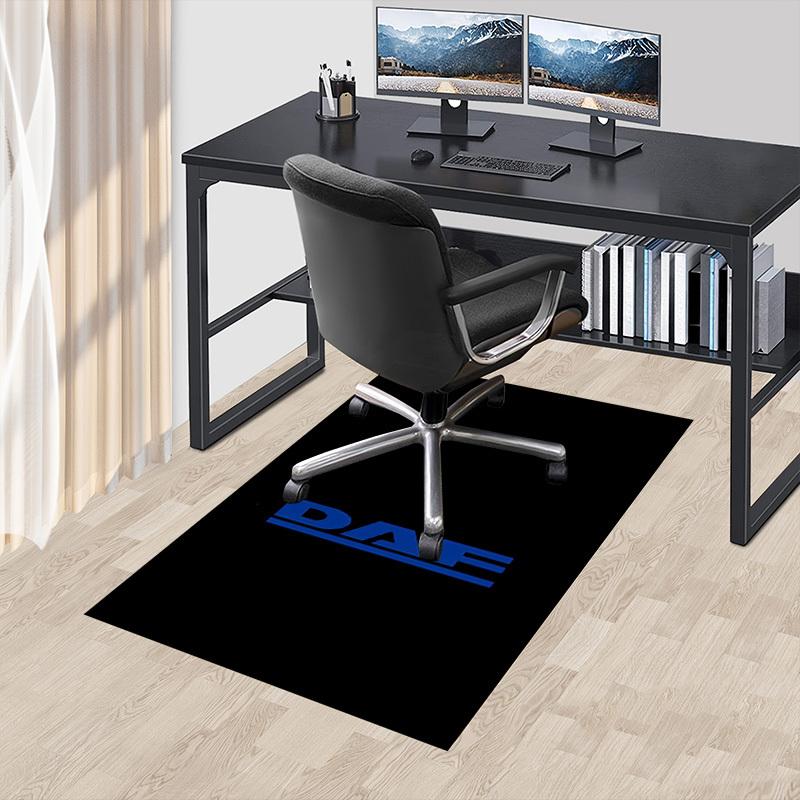 1pc DAF Home Office, Durable Polyester Floor Mat with Easy, Office Decor, Urban Style, Nonslip Backing
