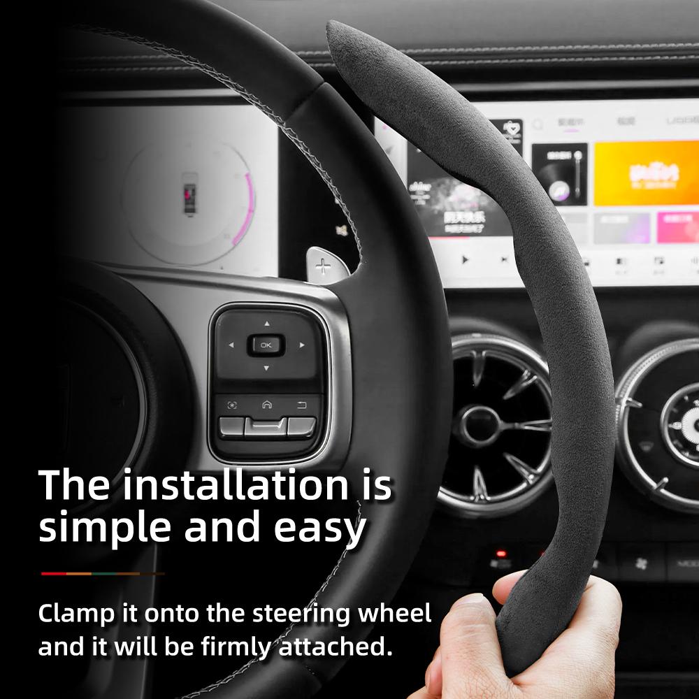 zkfan8 Suitable for Tank Anti-Slip Buckle Segmented Suede Steering Wheel Cover Suitable for 300 400 500 700 800 Hi4T Hi4Z Winter and Warm Accessories