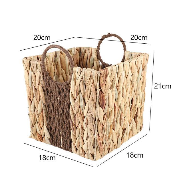 Handmade Woven Storage Basket Rattan Organizer with Handles House Boho Home Decor for Kitchen Bathroom Laundry Home Organization 11390₽