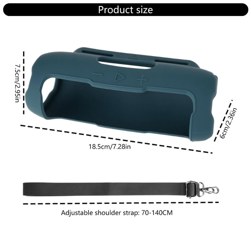Speaker Guard Case With Detachable Carrying Strap Enhances Drop Resistance Precise Openings for Flip 7