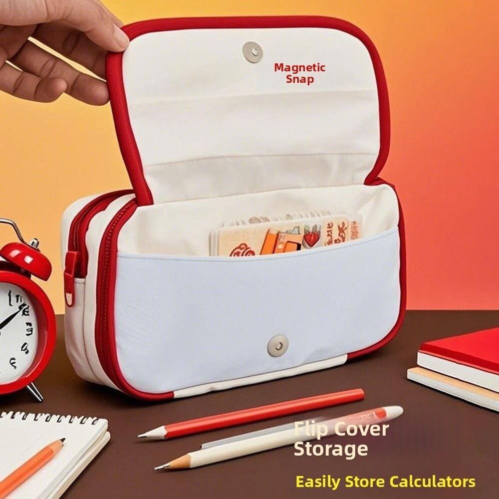 Bear 9 Layers Pencil Case Large Capacity Pen Organizer Pouch Trendy Pencil Storage Bag Kids Gift
