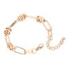 Chain Bracelet Alloy Gold Bracelet Simple Oval Hollow Bracelet Jewelry for Women