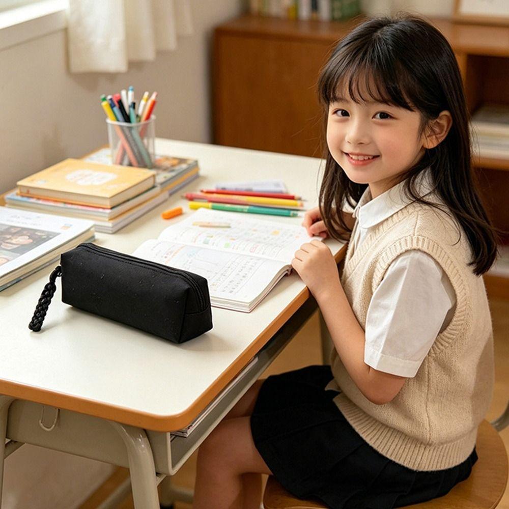 Large Capacity Pen Bag Canvas Pencil Pouch Multi-functional Pencil Case  Gift