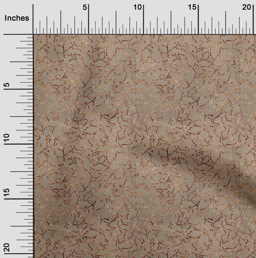 oneOone Cotton Flex Brown Fabric Aian Batik Sewing Craft Projects Fabric Prints By Yard 40 Inch