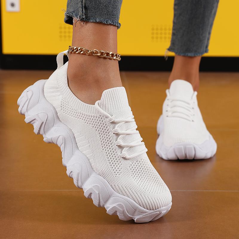 2025 Shoes Woman Thick Soled Hiking Breathable Mesh Strap Comfortable Outdoor Vulcanized Shoes Lightweight Training Sports Shoes