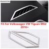 Car Dashboard Air AC Outlet Vent Frame Cover Trim Stainless Steel Interior Accessories For Volkswagen VW Tiguan MK2 2016 -