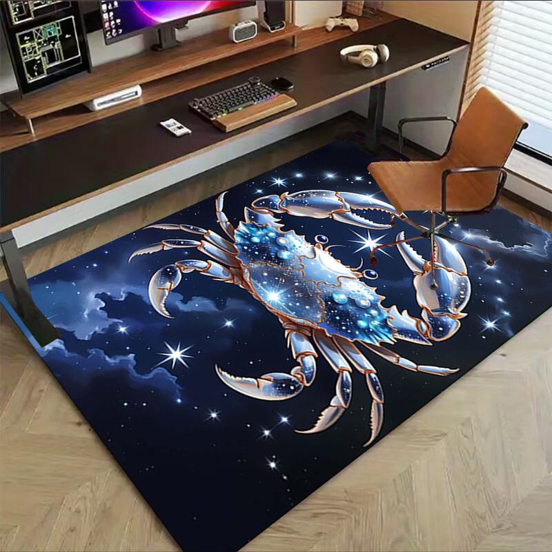 1PC crab zodiac Extra Large Non Slip Floor carpet, Office, family, Studio   Large Area Rug Indoor Rugs, Bold Statement Piece