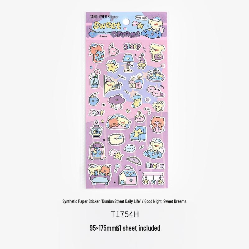Xin's Lover Cute Animal Illustration Stickers - Dùndūn Street Series for Journal Decoration