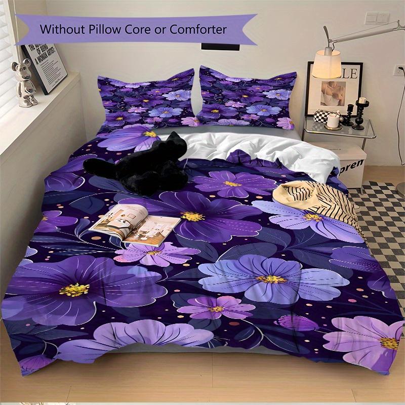 3pcs Floral Pattern Bedding Cover Set, Fashion Classic Popular Print Bedding Set, Soft Comfortable, All Season Use, For Bedrooma0819114