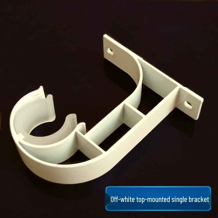 Aluminum Alloy Roman Curtain Rod Bracket - Single Rod, Top Mount, Thickened Metal