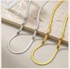 Herringbone Necklace Tarnish-Resistant Stainless Steel Waterproof Minimalist Layering Chain Jewelry for Women