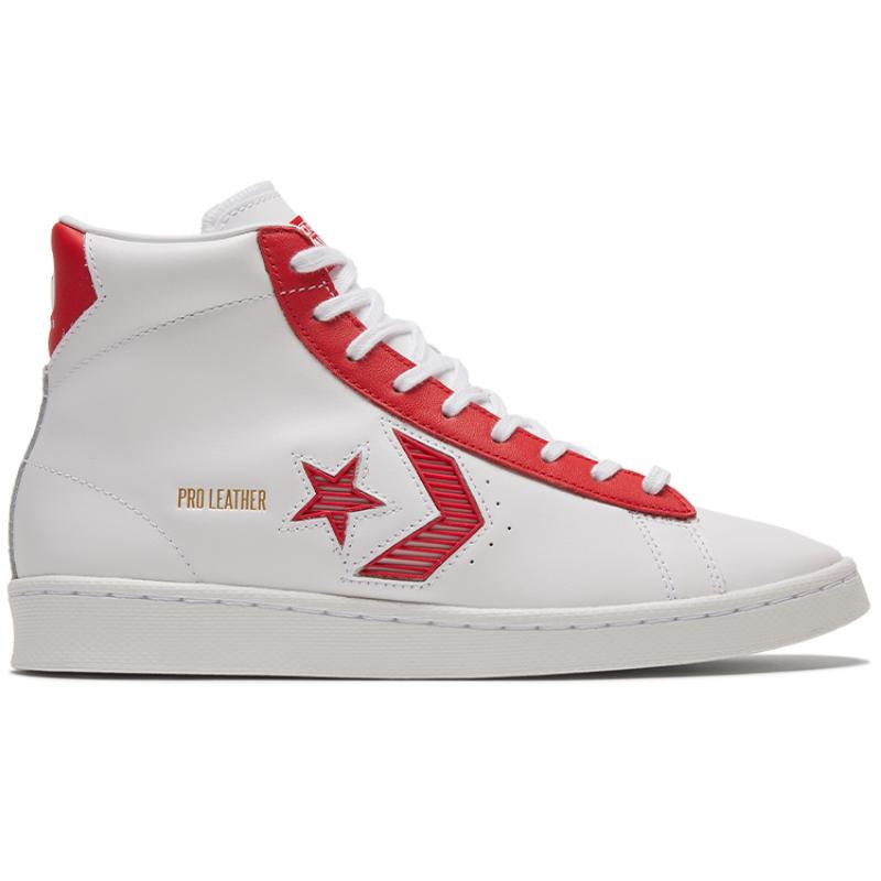 Converse Cons Pro Leather Rivals High-Top Board Shoes Unisex Red and White