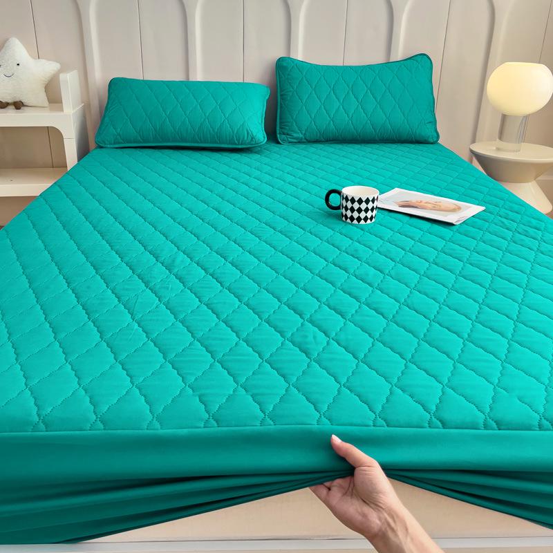 Wasserdichter Rutschfester Gesteppter Spannbettlaken-Schutz - Staubdichte Matratzenauflage für Wohnheim