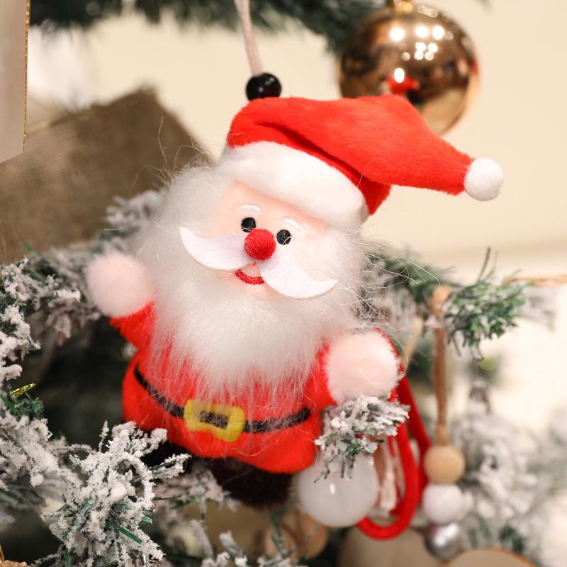 Cross-border Santa Claus Christmas Tree Plush Toy Pendant - Small Size Rag Doll