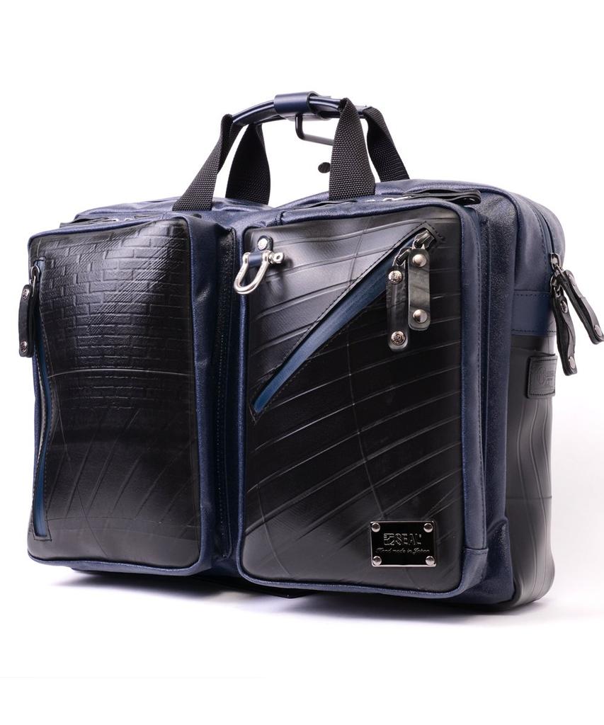 Morino Canvas X SEAL Business Bag Waterproof Zipper Waterproof 3WAY Business Backpack Maritime Force Recruitment Made In Japan Men's Self-Defense
